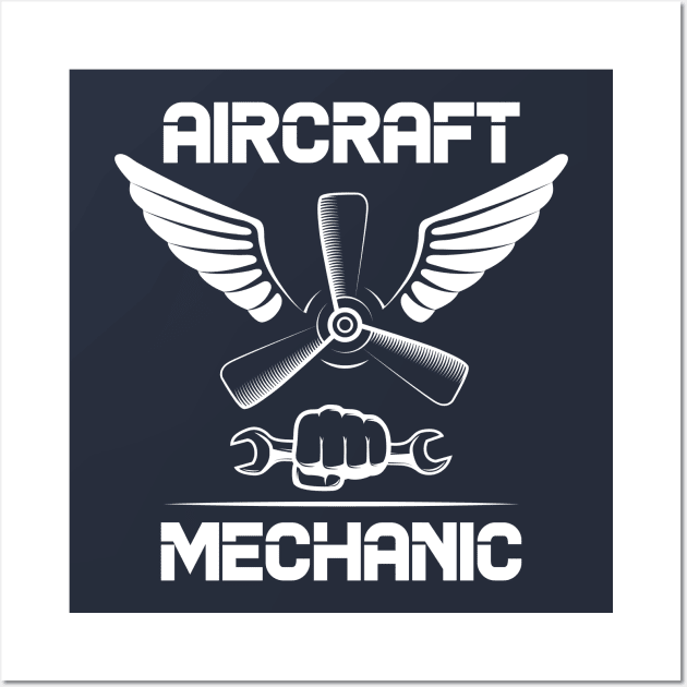 Airplane Aircraft Mechanic Aviation Wall Art by chidadesign